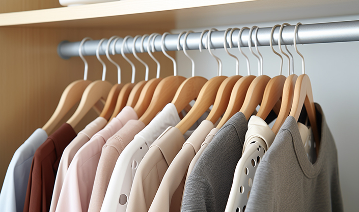 wardrobe organisation slim hangers