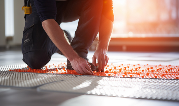 Installing underfloor heating