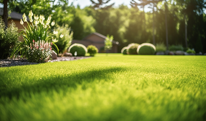 A lush garden scene after aeration