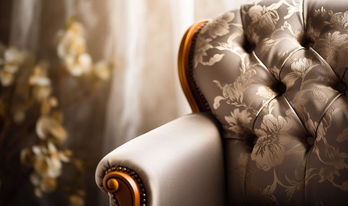 Upholstered armchair