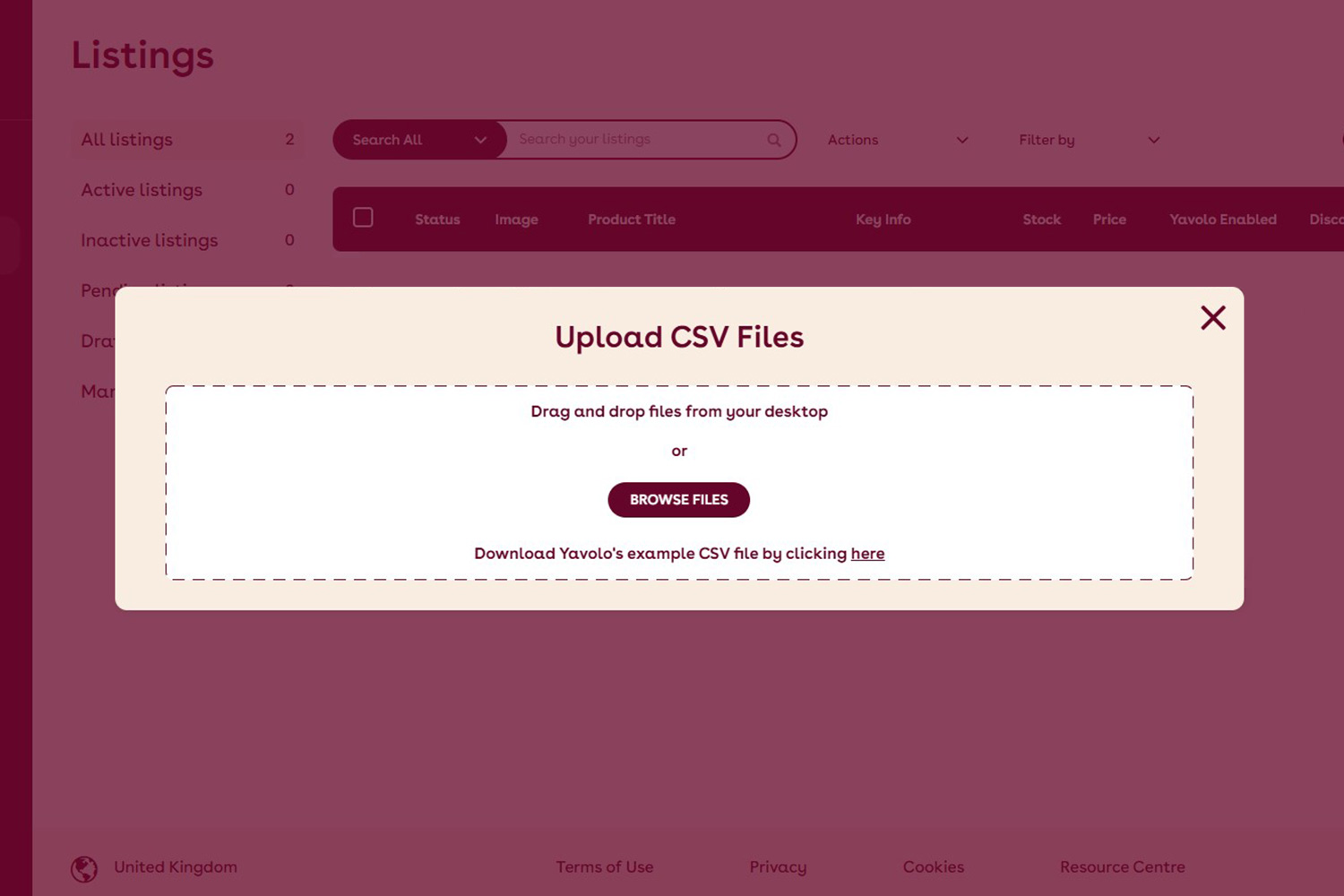 How to Upload a Product CSV on Yavolo